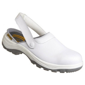 Mocassins blancs ouverts à bride