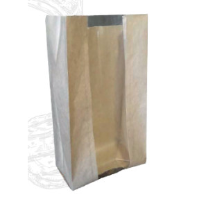 Sacs kraft sans poignées avec fenêtre cristal